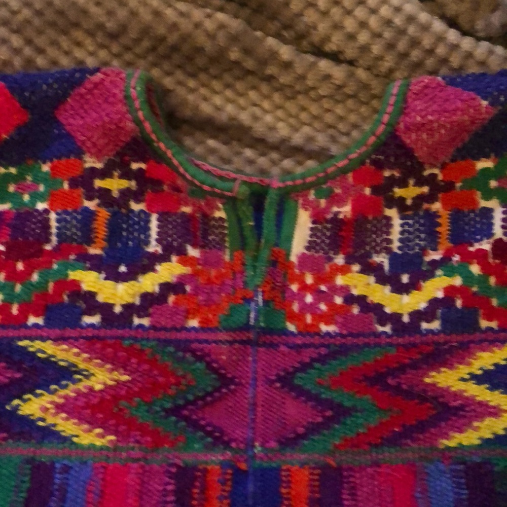 Authentic Huipil Colorful Guatemalan Poncho